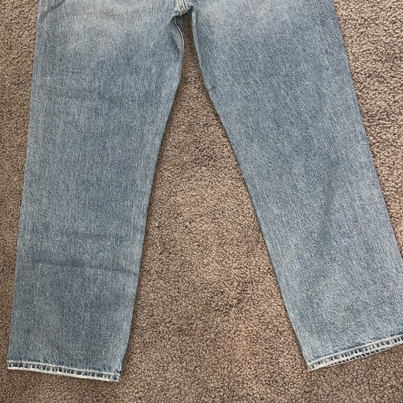 HUDSON JADE HIGH RISE STRAIGHT LOOSE FIT CROP JEANS in PARADISE WASH EUC Size 29 - Picture 6 of 12